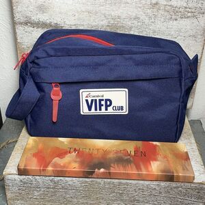 Carnival Cruise Line VIFP Club Zippered Toiletry Travel Bag Navy, Red 10" New